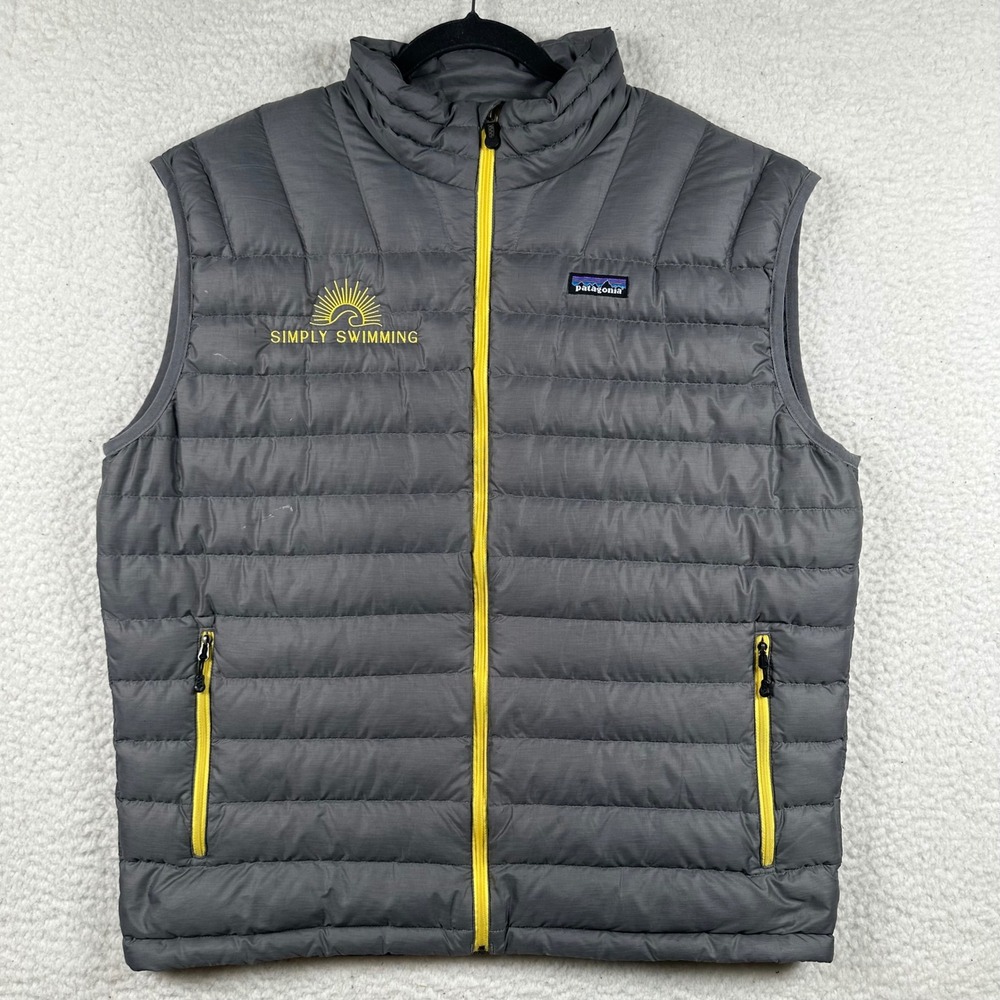 Patagonia Down Sweater Puffer Vest Mens L Gray Outdoor Hiking Gorpcore Layering